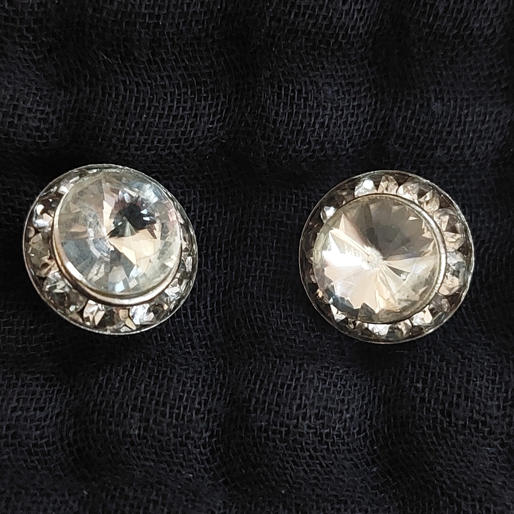 Brighton Silver Crystal Stud Earrings | Signature Halo Design